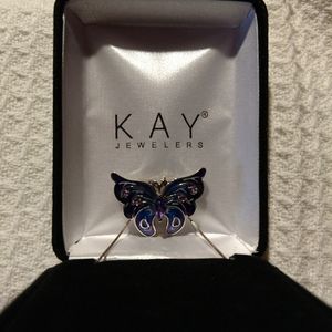 Amethyst Butterfly Necklace